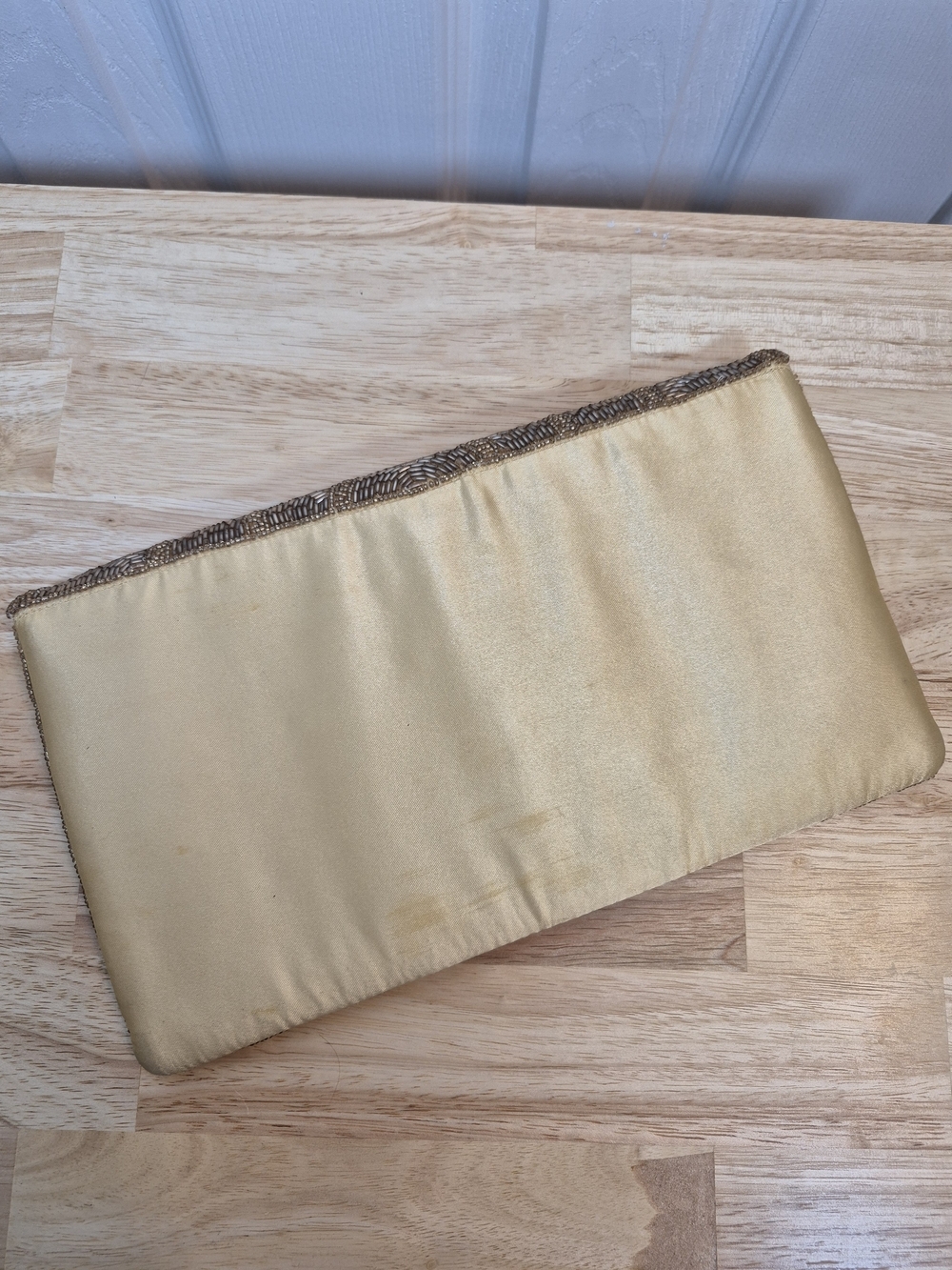 Charming Charlie RSVP Beaded Gold Clutch Wedding Guest Formal Evening Bag - Picture 5 of 9